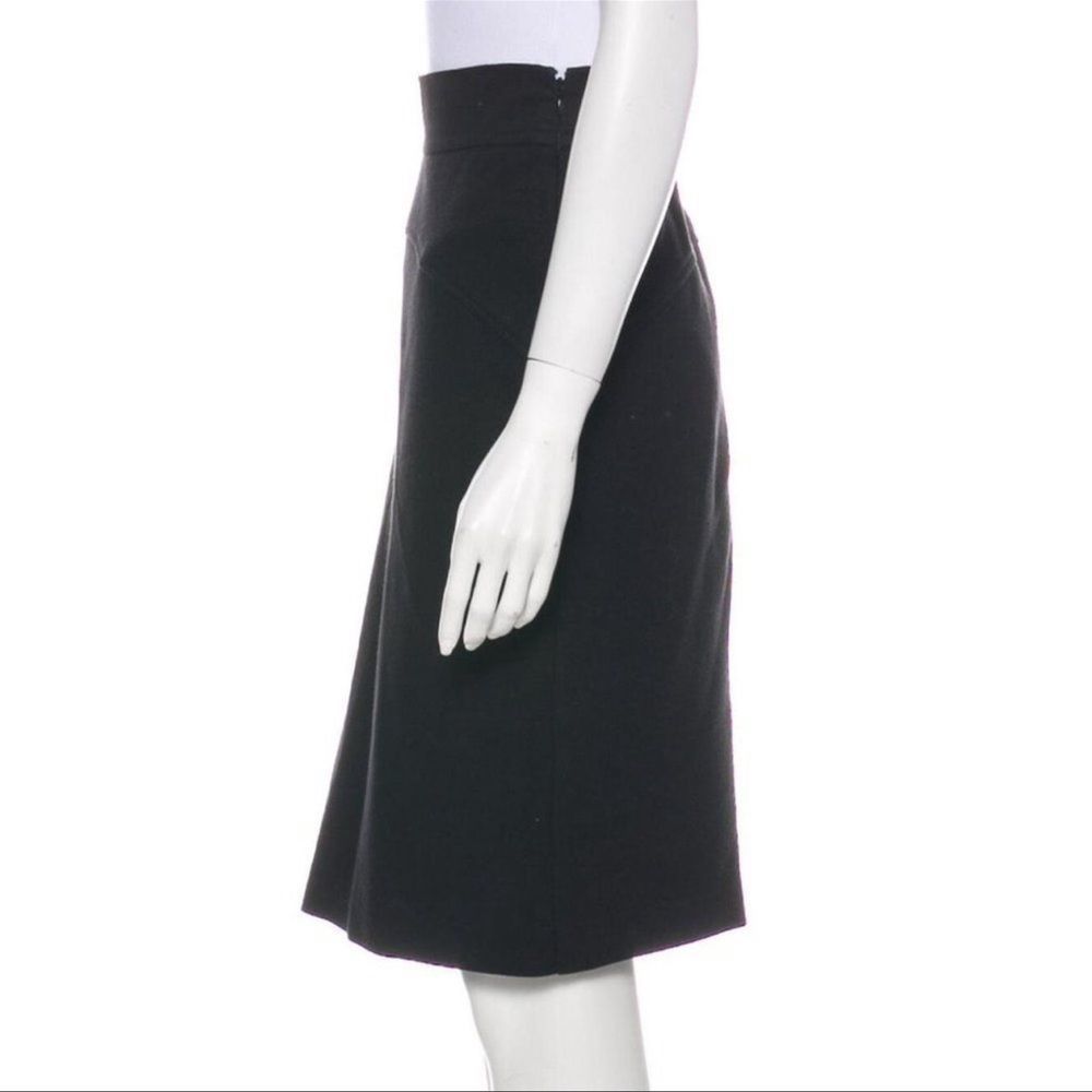 Diane Von Furstenburg Black Marta Pencil Skirt Size 4 - Picture 4 of 7